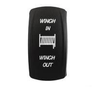 Treuil à 7 broches IN OUT avec lumière LED style bascule pour UTV camion et bateau applications DC 12 V 20 A / DC 24 V 10 A Construction ABS (blanc)