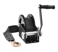 Treuil à câble 907,1kg - Treuil à câble manuel - Treuil pour bateau 2 voies cliquet/1 vitesse - Treuil à sangle avec poignée ergonomique - Treuil à câble manuel pour véhicules et bateaux - 7m de sangl