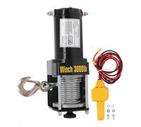 Treuil à Câble Électrique 24V 3000lbs Moteur Puissant à enroulement Kit de Treuil électrique de capacité de Métallique de Câble en Acier D'ATV UTV pour Traction Remorque VTT