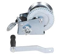 Treuil à manivelle robuste de 1 200 LBS avec système d'engrenage de câble de sangle de 8 M pour remorques de bateau et transport utilitaire Construction en acier au carbone