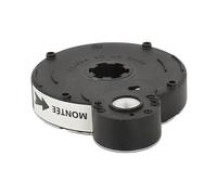 Treuil à sortie latéral avec fin de course - Entrée droite carré 8 mm - Sortie crabot 28 - Réduction 1/7