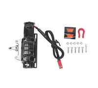 Treuil Automatique RC télécommande, métal de Haute qualité, Accessoire léger et Durable pour Voitures sur chenilles 1/10 RC SCX10 TRAXXAS TRX4 Noir Rouge (Noire)