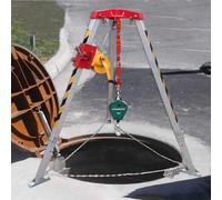 Treuil avec câble métallique - Système de protection contre les chutes pour espaces confinés, hauteurs, arbres, centres commerciaux, égouts - Equint sûr pour une réponse émerveillée