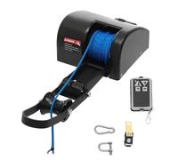 Treuil d'ancrage électrique pour bateau, guindeau 12 V avec télécommande, kit de rangement d'ancre de 15,9 kg, interrupteur étanche pour bateaux à vitesse rapide et bateaux de pêche