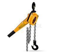 Treuil de Remorque 0.25/0.5/0.75/1T outil de levage manuel Traction fil crochet d'acier manganèse, petit levier chaîne main 3M(1t X 1.5M)