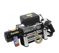 Treuil électrique 12 24 V 9 500 000 lb 13 for voiture, réglage de la poignée du treuil électrique/câble métallique sans fil for VTT, for Beach Bugg Jack(9500lb wireless,24V)