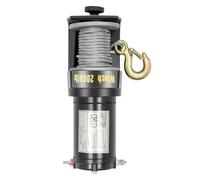 Treuil électrique 12 V 0,4 kW avec télécommande et câble en acier de 6 m, force de traction de 900 kg, palan compact pour ATV, voiture, bateau, remorque, tout-terrain et récupération