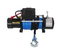 Treuil électrique 12 V 13500 lbs avec corde en nylon 26 m, treuil moteur avec fonction de verrouillage, treuil électrique avec contrôleur filaire pour ATV, UTV, SUV, pickup, véhicule tout-terrain