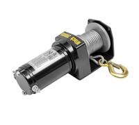 Treuil électrique 12 V 900 kg force de traction avec télécommande par câble | Protection contre la surchauffe intégrée : freinage d'urgence automatique en cas de panne de courant pour une sécurité
