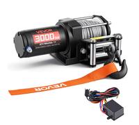 Treuil Électrique 12 V CC 1360 kg-VEVOR-Câble en Acier 5 mm x 12 m-Télécommande Filaire-Étanche IP55