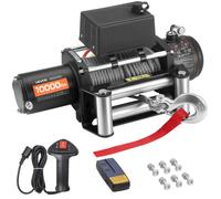 VEVOR Treuil électrique 12 V 4500 kg, câble Ø8,3 mm×19,8 m, télécommande fil/sans fil, IP55