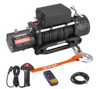 Treuil Électrique 12 V CC 6100 kg-VEVOR-Étanchéité IP55-Télécommande-avec Corde Synthétique Φ 9,5 mm x 26 m