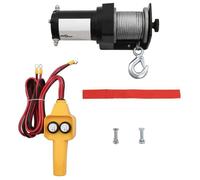 Treuil électrique 12 V - vidaXL - 907 kg - Télécommande filaire - Moteur 1,2 CH - 15 m de corde