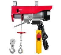 Treuil électrique 125-250 kg - Hauteur de levage 12m - Treuil motorisé 510W - Moteur en cuivre - Poulie 10m/min - Palan avec télécommande filaire - Palan à chaîne