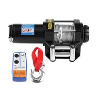 Treuil Electrique 12V, 4000lb Treuil de Levage ÉlectriquePalan de Levage Treuil Électrique à Télécommande avec Câble en Acier de 15 Mètres pour Remorque Camion Bateau Quad Camping-car VTT