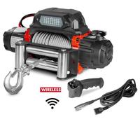 Treuil électrique 12V 5443 kg câble 26m acier télécommande sans fil MW Tools SEL550012