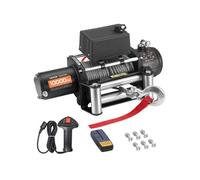 VEVOR Treuil électrique 12 V 4500 kg, câble Ø8,3 mm×19,8 m, télécommande fil/sans fil, IP55