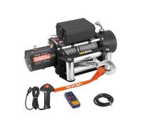 VEVOR Treuil électrique 12 V 5400 kg – Câble acier Ø9,1 mm 24 m, Télécommande filaire/sans fil, IP55