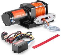 Treuil électrique 12V DC 1588kg - Treuil électrique à 12 brins - Treuil motorisé pour charges lourdes - Treuil pour tout-terrain et industrie du bâtiment