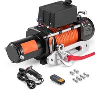 Treuil électrique 12V DC - 4536 kg - treuil motorisé - 12 brins - treuil électrique haute performance - pour la construction et l'agriculture
