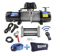 Treuil électrique 13500 lbs | 6124 kg 12V avec Corde en Acier 22m x 9,5mm,Commande sans fil,Transmission Planétaire à 3 étages,Idéal Pour,Véhicules Tout-Terrain,Véhicules 4x4,OFF-ROAD