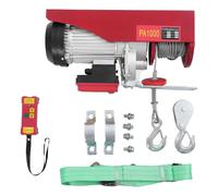 Treuil électrique 1800 W - 500 kg à 1000 kg - Câble électrique avec télécommande sans fil - Pour usines, docks, mines, entrepôts