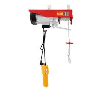 Treuil électrique 220 V 1300 W 800 kg Double corde 5 m/min Moteur en cuivre Palan à bouteille 12 m Hauteur de levage IP40 Protection limitée Télécommande Montage mural pour garage, atelier, entrepôt