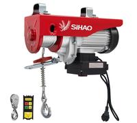 Treuil électrique 220 V - Capacité de charge de 1000 kg - Moteur en cuivre de 1800 W - Avec télécommande sans fil - Palan à poulie - Pour garage, usine, entrepôt, atelier, etc.