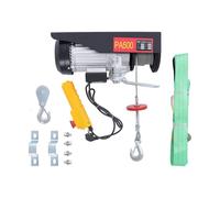 Treuil électrique 220 V, outils de levage électrique IP40 avec télécommande filaire et 2 crochets, hauteur de levage jusqu'à 18 m, câble électrique avec double câble, capacité de charge 250-500 kg