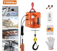 treuil électrique 3 en 1 500KG/1100lb Télécommande sans fil 7.6m/25ft 1500W Palan électrique à câble avec protection contre les surcharges (capacité 500KG)