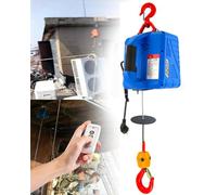 Treuil Électrique 3 en 1, Treuil Électrique Portable, Télécommande Manuelle/Filaire/sans Fil 110 V/220 V, Protection Contre Les Surcharges, Hauteur De Levage De 7,6 M, Capacité De Levage