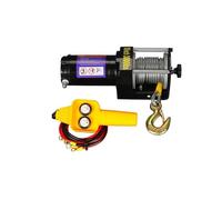 Treuil électrique 3000LBS 12V/24V Kit de treuils électriques à câble en acier for petit camion monté sur grue for véhicule tout-terrain Auto-sauvetage(REMOTE CONTROL_24V)