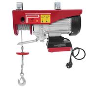Treuil électrique 600 kg avec télécommande sans fil, câble en acier de 12 m et 2 sangles de levage, moteur 1200 W, IP40, câble double/simple, interrupteur de limite, montage facile, atelier, garage