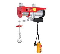 Treuil électrique 800 kg avec télécommande filaire de 1 m, hauteur de levage 10 m, interrupteur d'arrêt d'urgence, dispositif de levage pour garage, entrepôt, usine