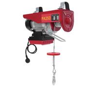 Treuil électrique avec télécommande sans fil, force de levage 125 kg, câble simple, 250 kg, hauteur de levage de 12 m, treuil moteur, housse de levage pour agriculture, usines, quais, mines, entrepôts