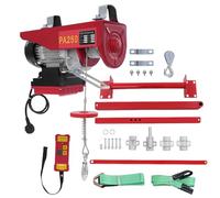 Treuil électrique avec télécommande/Support prolongé 550W Palan à câble, 12m de hauteur de levage avec une corde 125KG, 6m de hauteur de levage avec deux cordes 250KG