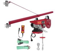 treuil électrique, charge maximale : 125 kg, 250 kg (crochet simple/double), treuil de 550 W avec distance de 80 m de la télécommande, palan à chaîne, hauteur de levage 12/6 m treuil
