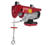Treuil électrique de 300 kg jusqu'à 600 kg - Hauteur de levage 12 m - Treuil moteur en cuivre 1200 W - Palan à bouteille 10 m/min - Avec télécommande sans fil - Palan à chaîne - Pour usines, docks