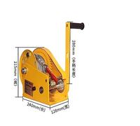 Treuil électrique portatif Petit guindeau à main autobloquant bidirectionnel de 1200/1800/2600LB avec frein automatique treuil manuel treuil de tracteur treuils portables(2600LB,5M Cable)