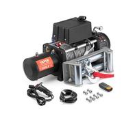 Treuil Électrique 12 V CC-VEVOR-Guide-câble, Télécommande Sans Fil et Filaire, Étanche IP55-pour Remorquage SUV Tout-terrain