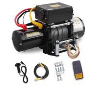 Treuil Électrique STANEW 12V,6000LBS/2722 kg,30M Télécommande SansFil, 8mm x15m Câble