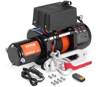 Treuil Électrique-VEVOR-Φ0,6 x 1676,4 cm-Treuil pour Camion avec Corde Synthétique-pour SUV, Tout-terrain, Camion, Bateau