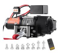 VEVOR Treuil Électrique 12 V 4500 lb 2041 kg avec Télécommande Sans Fil Treuil à Câble en Acier Étanchéité IP55 avec Contrôleur Filaire pour Traction Remorque Véhicules VTT SUV Camions Yachts Bateaux