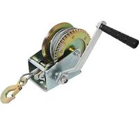 Treuil HP Manuel, entièrement galvanisé, avec force de traction max. 600 kg, longueur de câble 8 m, Ø de câble 4 mm Dimensions : 20 x 12 x 12,5 cm