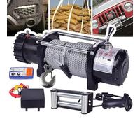 Treuil hydraulique de 4 309,1 à 9 0071,8 kg avec câble en acier robuste de 24 m, engrenage planétaire en 2 étapes pour VTT, VUS, bateau, véhicules tout-terrain, alimentation 12 V