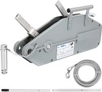 Treuil jusqu'à 1600 kg Capacité 25m câble métallique inox - 12 kg Treuil forestier - frein - tirer - tendre - soulever Treuil manuel - diamètre de câble 11 mm - charge maximale 2400 kg