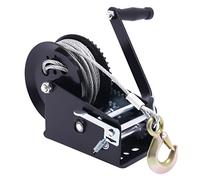 Treuil manuel, 1500 kg, 19 x 10 x 18 cm, treuil manuel, longueur du câble du treuil 10 m, treuil de récupération de câble, treuil forestier pour l'auto-sauvetage des véhicules