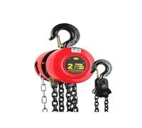 Treuil manuel à cliquet de 1 tonne, palan à chaîne manuelle pour levage de bateaux, camions, remorques - Bloc Heavy-Du C, capacité de 1 à 10 tonnes, design rouge