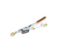 VEVOR Tire Fort Charge 5 T Treuil Manuel à Cliquet Câble Acier 3,5 m 3 Crochets Outil d'Extraction Robuste avec Deux Engrenages pour Déplacer Articles, Sauvetage des Véhicules, Transporter des Bûches