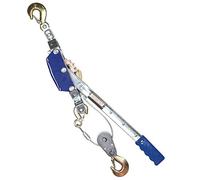 Treuil Manuel à cliquet - Treuil portatif en Acier avec câble et Crochet, Conception à Double engrenage, système Anti-Retour pour Une sécurité Accrue, capacité de remorquage : 1 à 4 tonnes